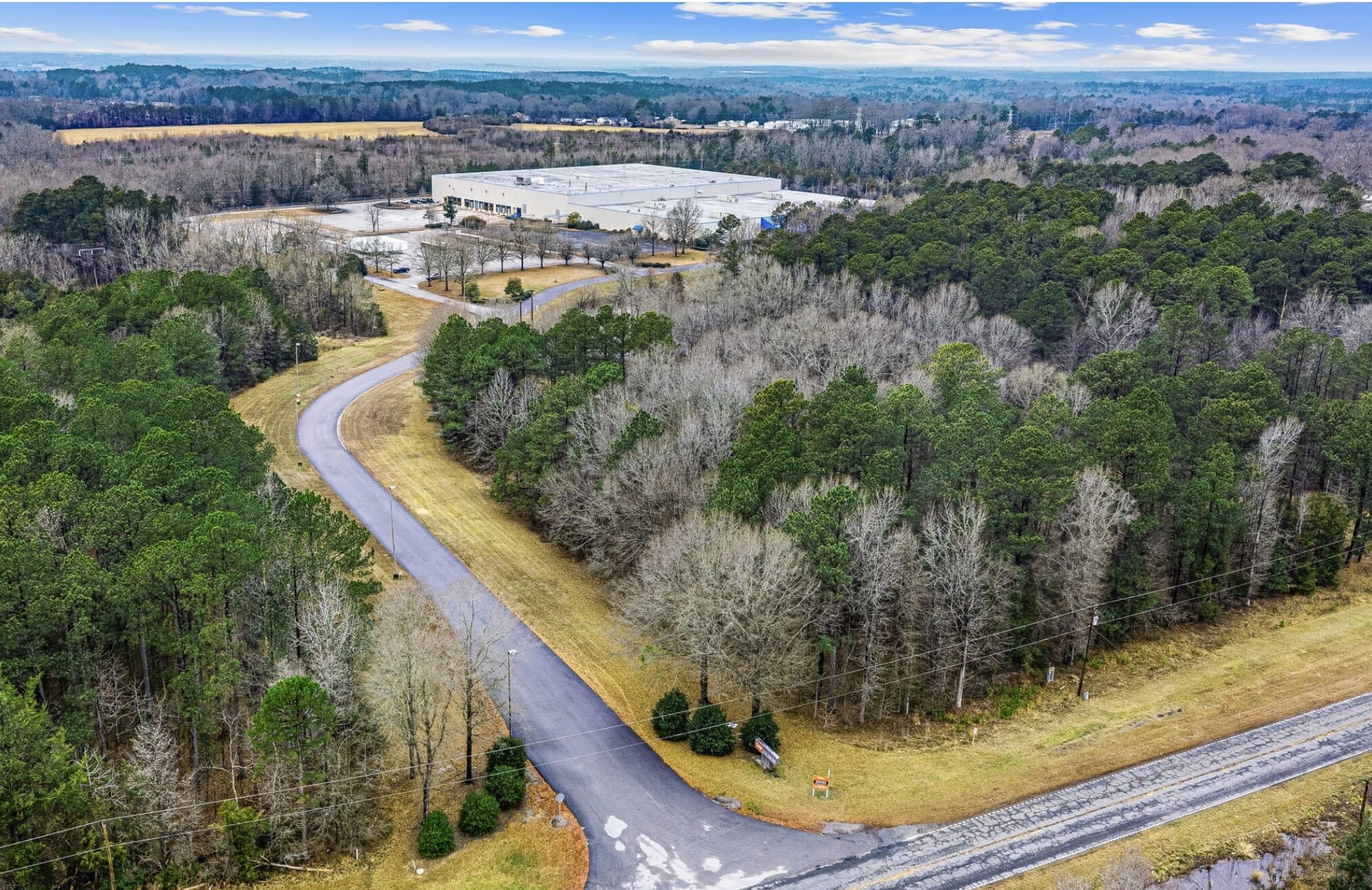 Aerial view of the Fort Lawn, South Carolina site